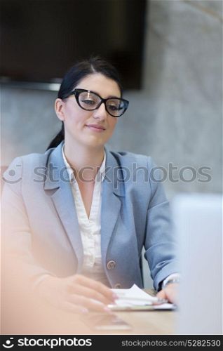 Portrait Of Successful Businesswoman Entrepreneur At Busy startup Office
