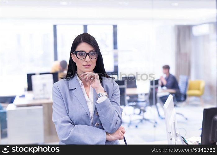 Portrait Of Successful Businesswoman Entrepreneur At Busy startup Office