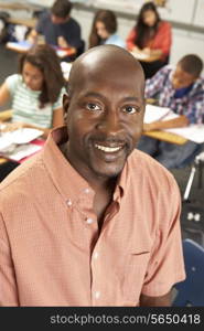 Portrait Of Teacher In Classroom