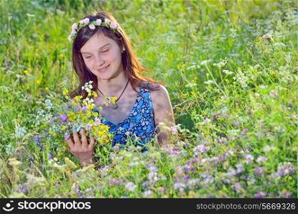portrait of teenage girl in nature