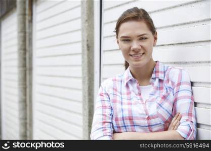 Portrait Of Teenage Girl In Urban Setting