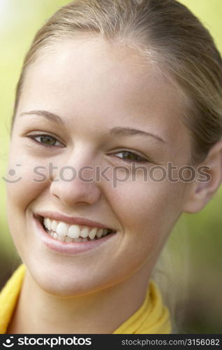 Portrait Of Teenage Girl Smiling