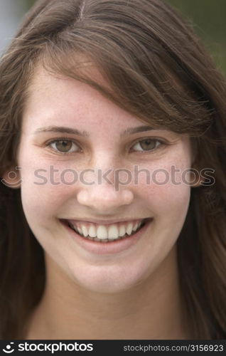 Portrait Of Teenage Girl Smiling