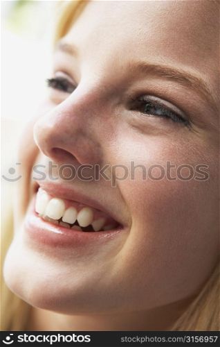 Portrait Of Teenage Girl Smiling