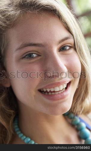 Portrait Of Teenage Girl Smiling