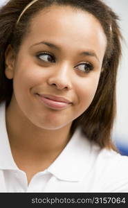 Portrait Of Teenage Girl Smiling