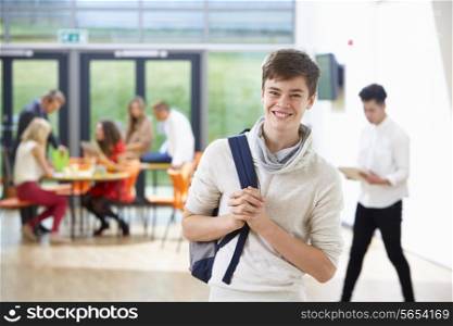 Portrait Of Teenage Male Student In Classroom