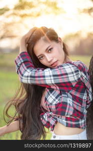 portrait of the asian woman with beauty face. woman with beauty face