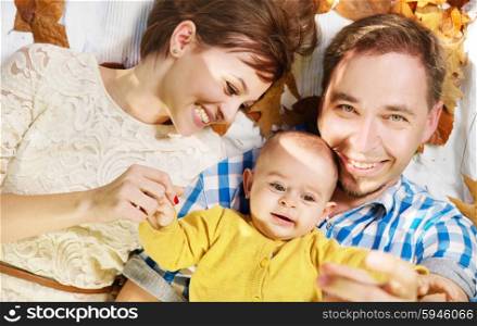 Portrait of the cheerful family