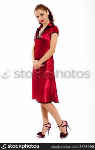 Portrait of the girl in an elegant dress