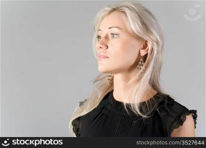 Portrait of the young attractive blonde