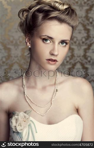 Portrait of the young beautiful bride
