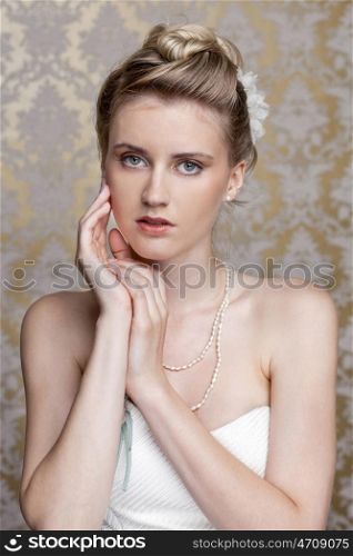 Portrait of the young beautiful bride