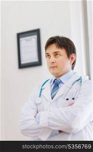 Portrait of thoughtful male medical doctor