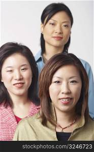 Portrait of three businesswomen smiling