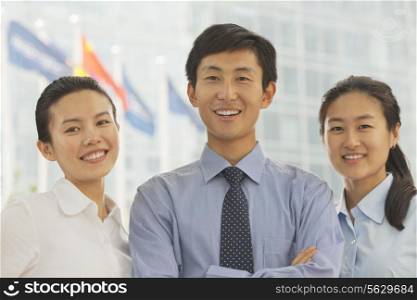 Portrait of three young business people, Beijing