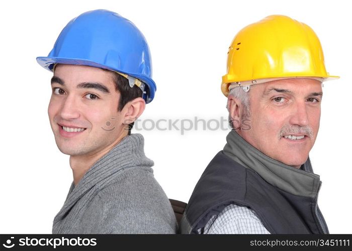 portrait of two laborers