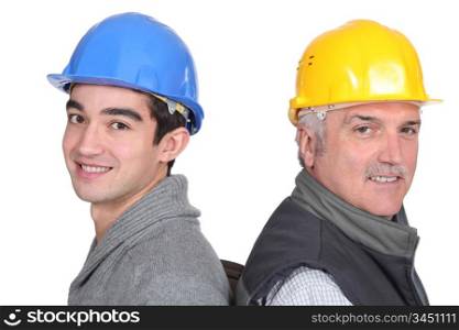 portrait of two laborers