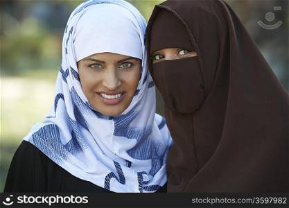 Portrait of two muslim women