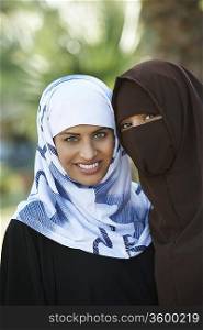 Portrait of two muslim women