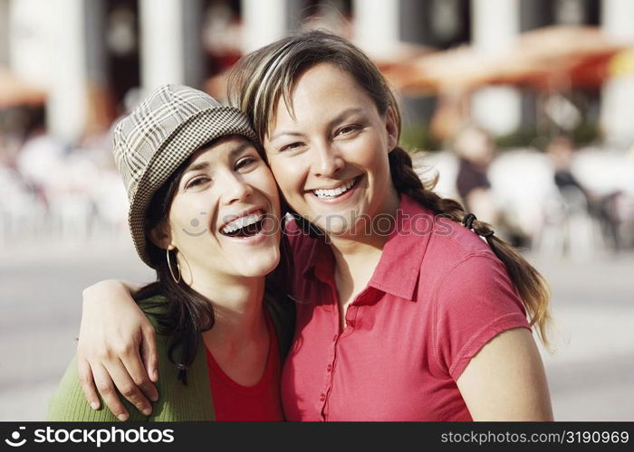 Portrait of two young women