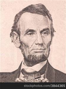 Portrait of U.S. president Abraham Lincoln