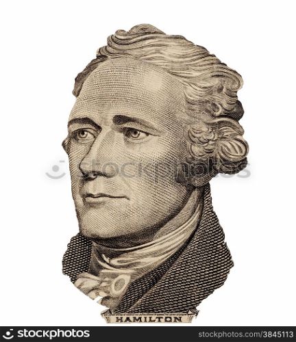 Portrait of U.S. president Alexander Hamilton