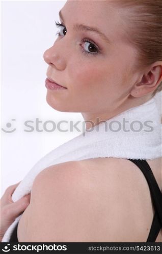 Portrait of woman gymnast