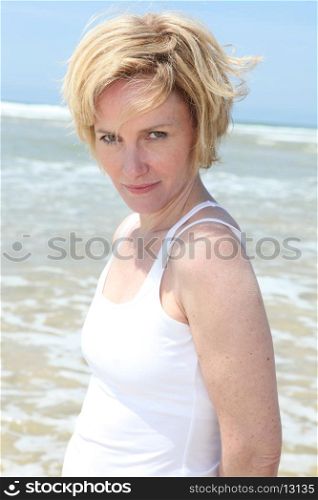 Portrait of woman on the beach