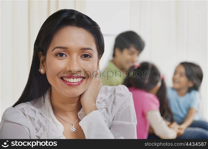 Portrait of woman smiling