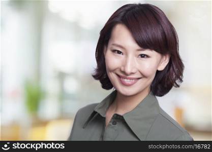 Portrait of woman smiling, Beijing
