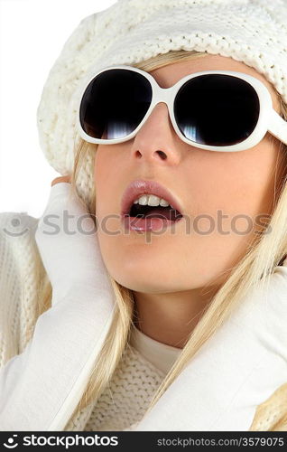 Portrait of woman wearing sunglasses