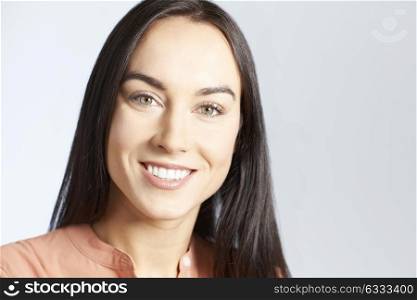 Portrait Of Woman With Perfect Teeth And Beautiful Smile
