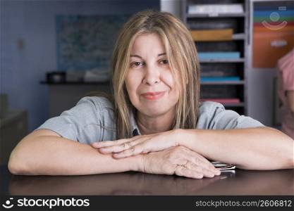 Portrait of woman working in copy center