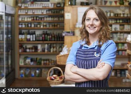 Portrait Of Woman Working In Delicatessen