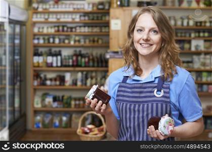 Portrait Of Woman Working In Delicatessen