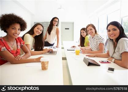 Portrait Of Women Working Together In Design Studio