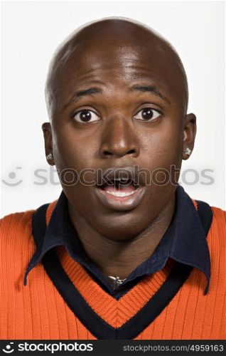 Portrait of young adult African American man