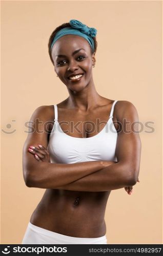 Portrait of young african athletic girl