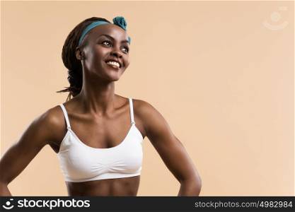 Portrait of young african athletic girl