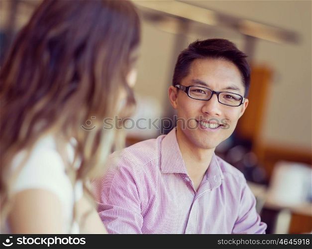 Portrait of young businessman. Portrait of young businessman standing in office