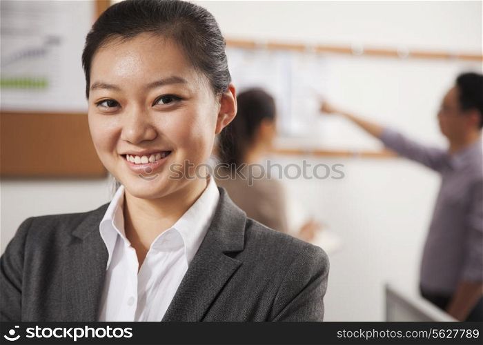 Portrait of young businesswoman in the office