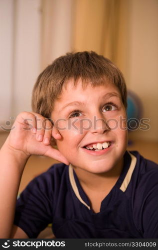 Portrait of young cheerful boy