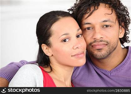 portrait of young coloured couple