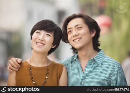 Portrait of Young Couple in Nanluoguxiang, Beijing, China