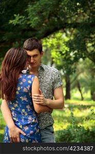 portrait of young couple. outdoor shot