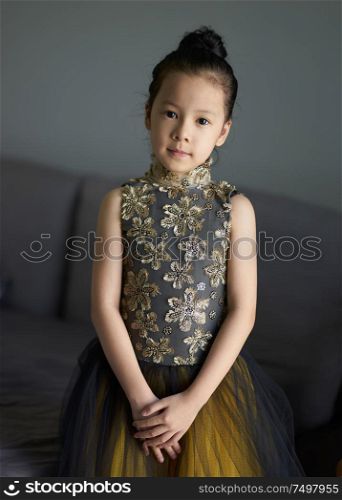 Portrait of young cute girl