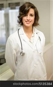 Portrait of young female medical doctor