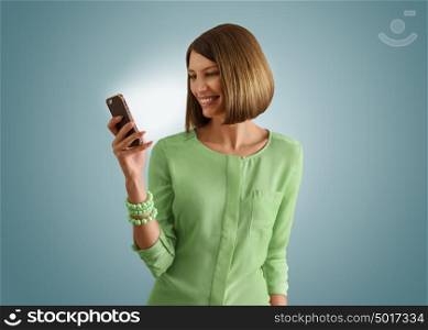 Portrait Of Young Girl Talking On phone