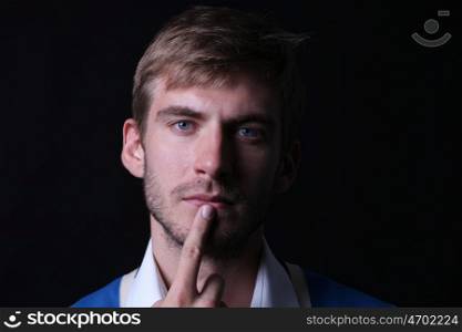 portrait of young good looking male model